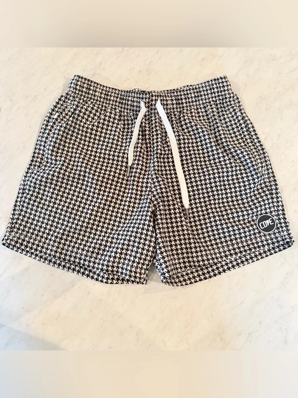 Cove Black and White Houndstooth Men’s Shorts